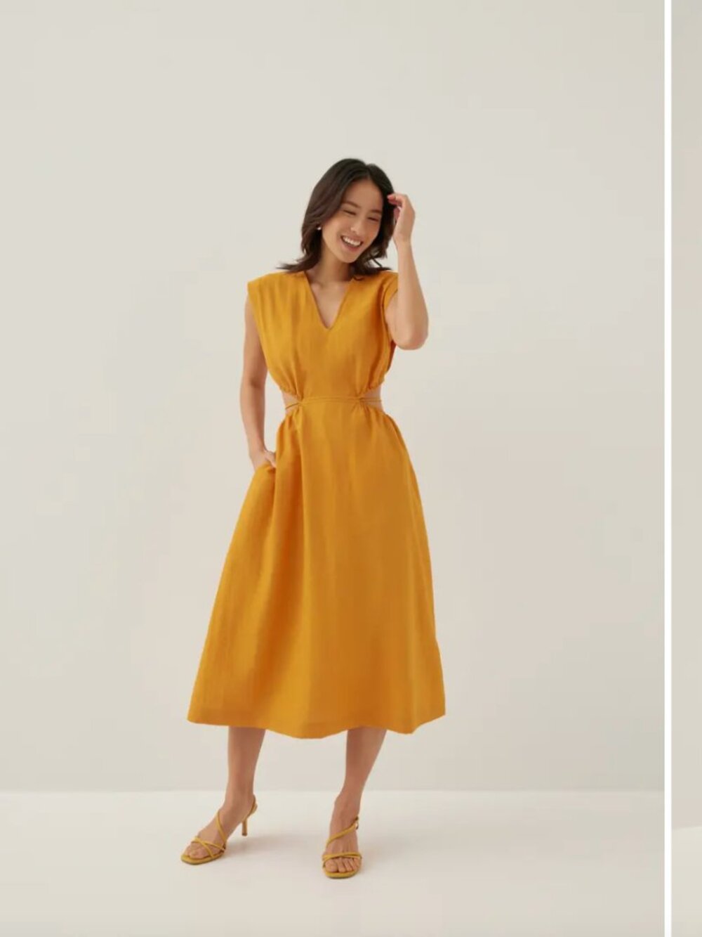 Love Bonito Harleen Elastic Fit & Flare Midi Dress